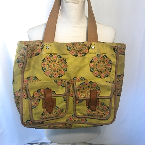 fossil canvas tote